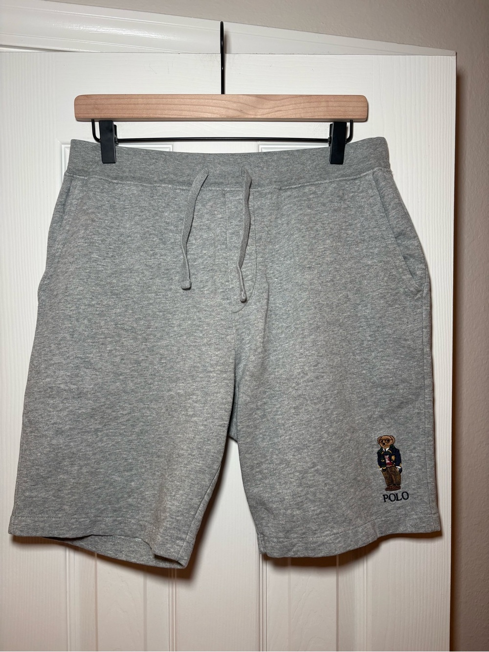 Polo Ralph Lauren Prep Bear Fleece Sweat Shorts Gray Men’s Medium